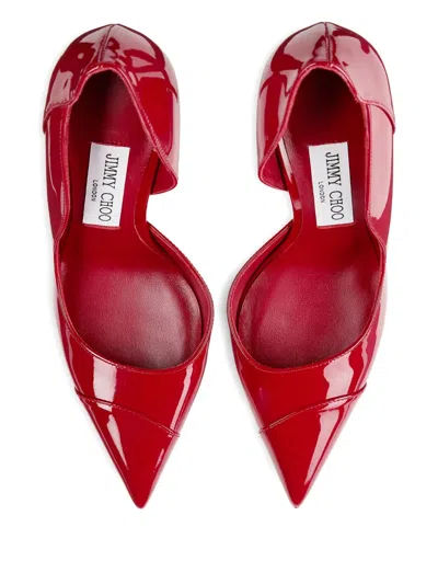 Jimmy Choo 100 Mm Brigitte Pointed-toe Pumps In Red