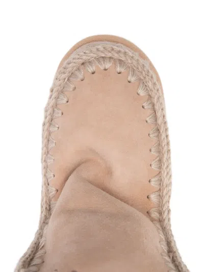 Mou Eskimo Suede And Shearling Ankle Boots In Pattern