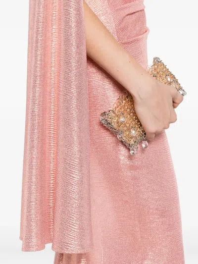 Talbot Runhof Draped One-shoulder Dress In Neutral