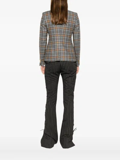 Tagliatore Plaid Button Jacket In Multi