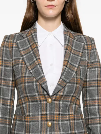 Tagliatore Plaid Button Jacket In Multi