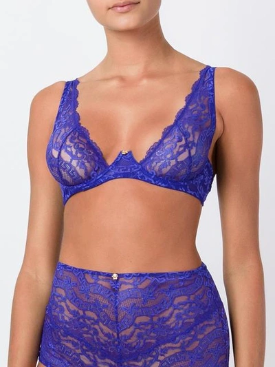 Shop Versace Lace Long Line Bra