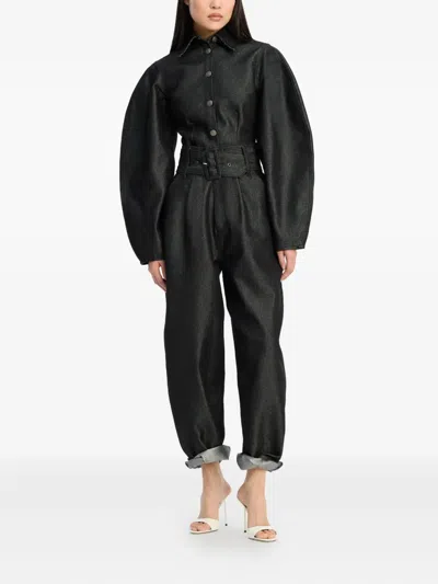 Rotate Birger Christensen Belted Trousers In Black