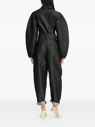 Rotate Birger Christensen Belted Trousers In Black