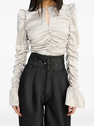 Rotate Birger Christensen Belted Trousers In Black