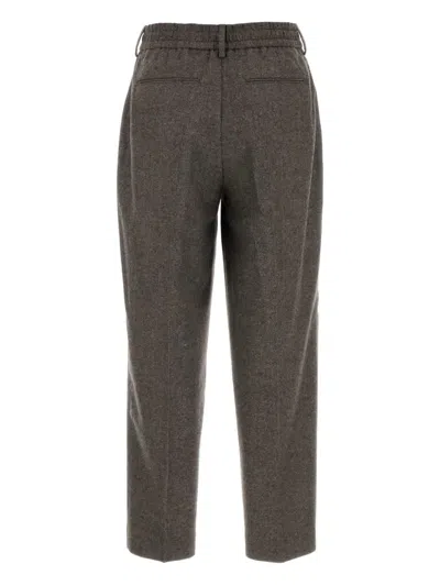 Pt Torino Front-pleated Tailored Trousers In Brown