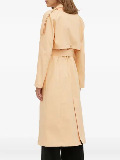 Patrizia Pepe Belted Double-breasted Coat In Neutral