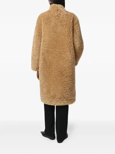 Apparis Jude Bouclette Overcoat In Brown
