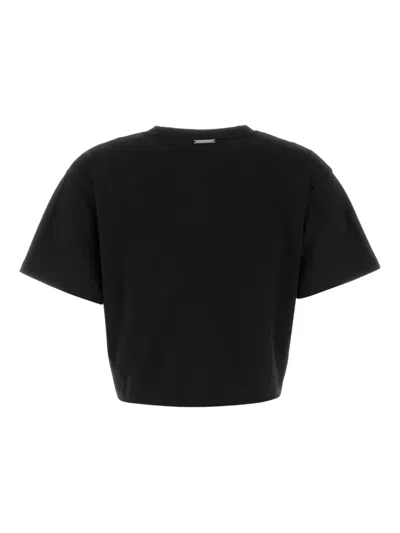 Michael Michael Kors Logo-embossed T-shirt In Black