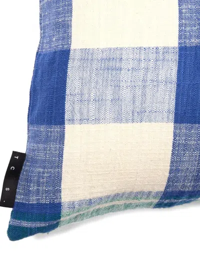 The Conran Shop Marabar Checked-pattern Cushion In Multi