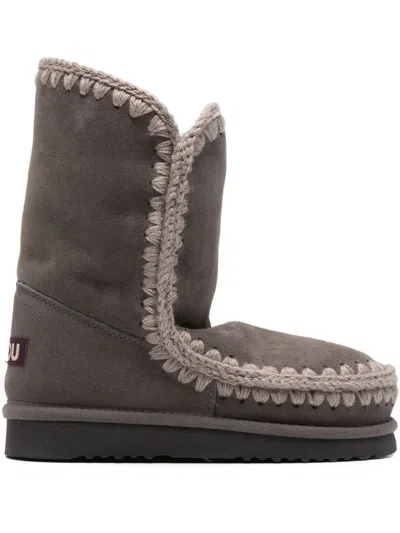 Mou Eskimo 24 Double Face Boots In Gray