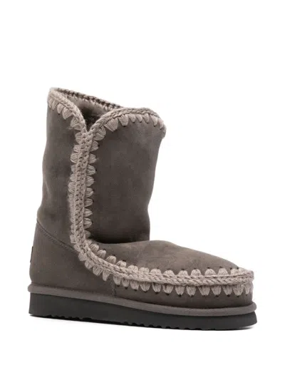 Mou Eskimo 24 Double Face Boots In Gray