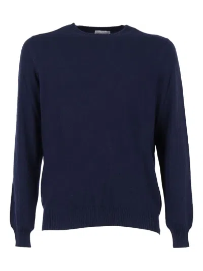 Settefili Cashmere Alpaca Vanis 2 F Crew Neck Sweater In Blue