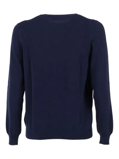 Settefili Cashmere Alpaca Vanis 2 F Crew Neck Sweater In Blue
