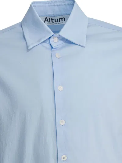 Altum Logo-embroidered Buttoned Shirt In Blue