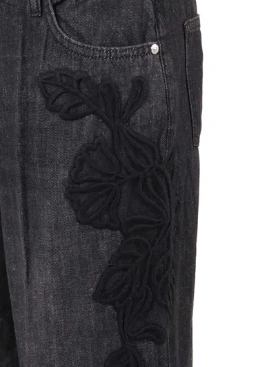 Ermanno Scervino Appliqué-detail Jeans In Black