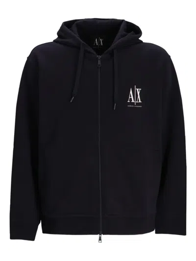 Armani Exchange Zip-up Hoodie In Multi