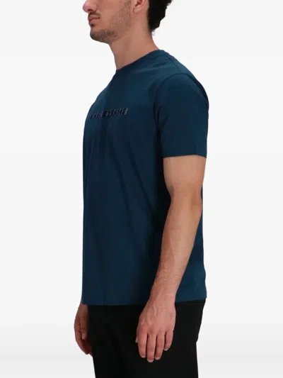 Armani Exchange Logo T-shirt In Blue