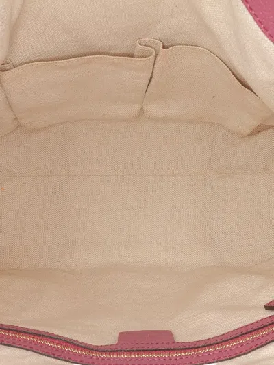 Pre-owned Gucci 2016-2025 Medium Gg Canvas Bree Satchel In Brown