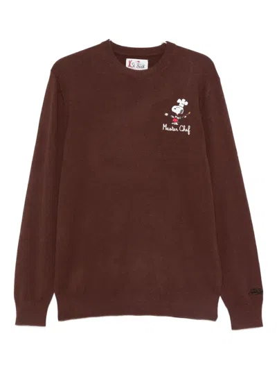 Mc2 Saint Barth X Snoopy Graphic-print Sweatshirt In Brown