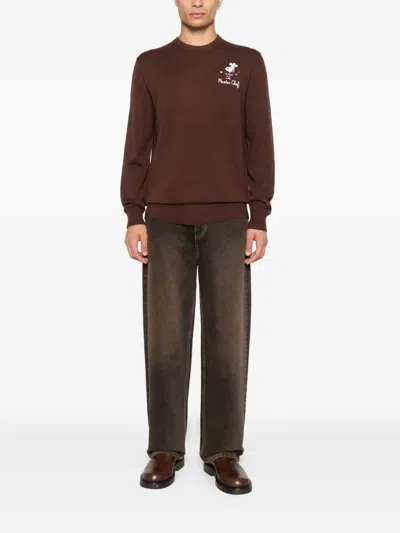 Mc2 Saint Barth X Snoopy Graphic-print Sweatshirt In Brown