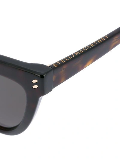 Shop Stella Mccartney Eyewear Angular Cat Eye Sunglasses - Brown