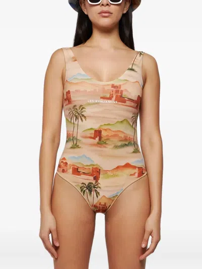 Les Benjamins Printed Swimsuit In Multi
