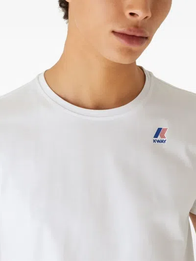 K-way Edouard Logo Cotton T-shirt In White