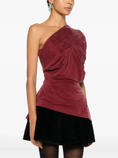 Vivienne Westwood Asymmetric Draped One-shoulder Top In Red