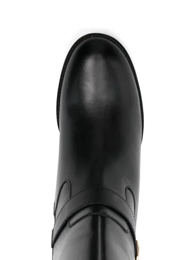 Geox Strap-detail Boots In Black