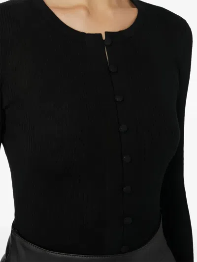 Elisabetta Franchi Lettering Cardigan In Black