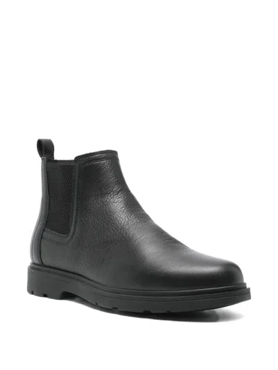 Geox Elasticated-panel Boots In Black