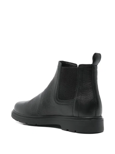 Geox Elasticated-panel Boots In Black