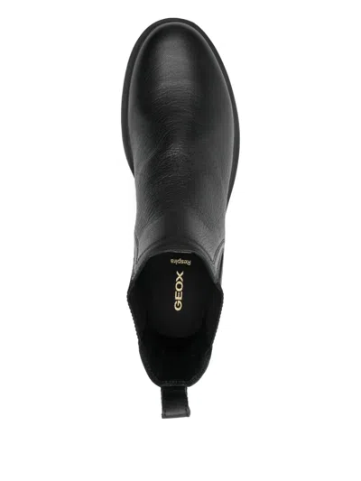 Geox Elasticated-panel Boots In Black