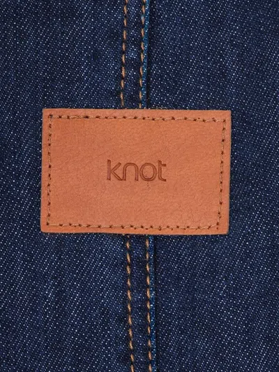 Knot Celina Patch-pocket Dress In Blue