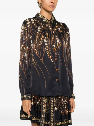 Farm Rio Floral Button Shirt In Multi