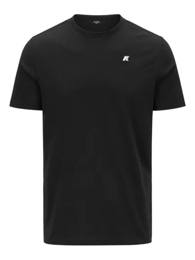 K-way Logo T-shirt In Black