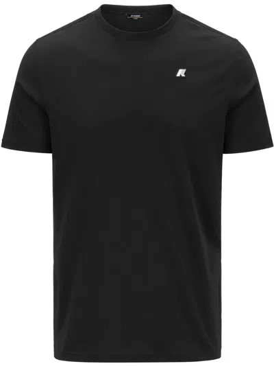 K-way Logo T-shirt In Black