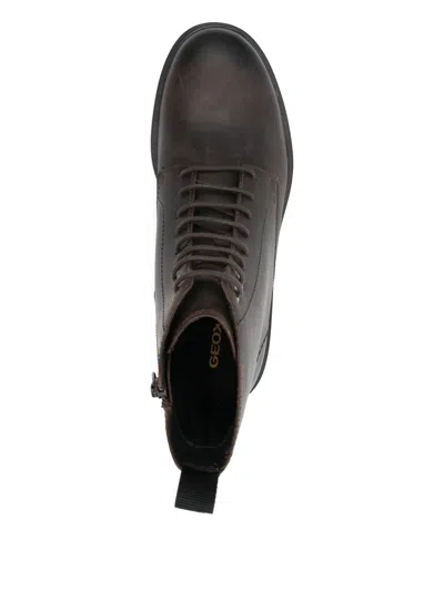 Geox Lace-up Boots In Brown