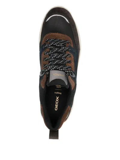 Geox Spherica Lace-up Sneakers In Brown