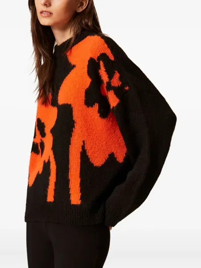 Twinset Crew-neck Sweater In Black