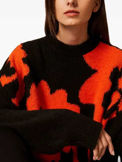 Twinset Crew-neck Sweater In Black