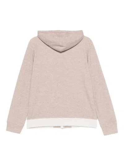 Doriani Cashmere Cashmere Hooded Cardigan In Neutral