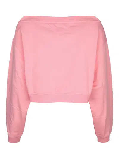 Tommy Jeans Off-shoulder Maglia Knitwear In Pink