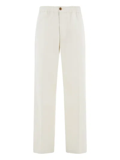 Ferragamo Elasticated Tailore Trousers In White
