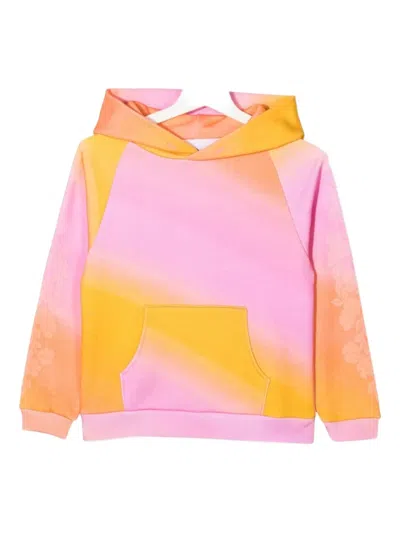 花卉印花连帽衫