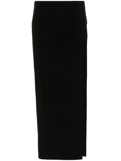 Norma Kamali Marissa Slit-detail Skirt In Black