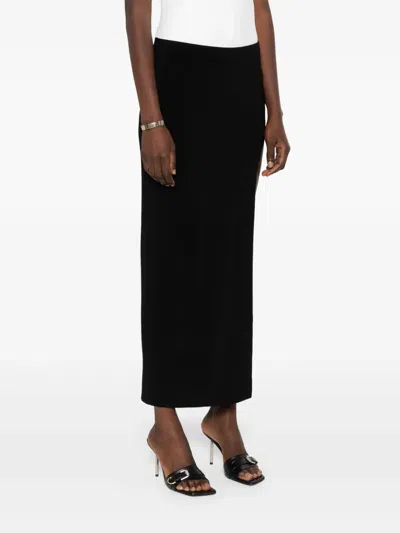 Norma Kamali Marissa Slit-detail Skirt In Black