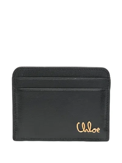Chloé Iconic Card Holder Compact Design In Black | ModeSens