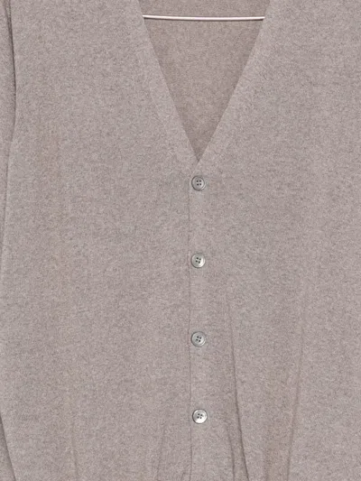 Tagliatore V-neck Buttoned Cardigan In Gray